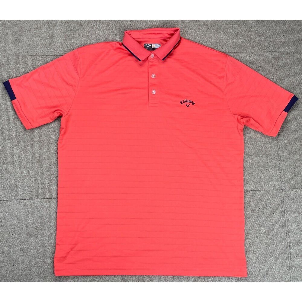 Callaway Opti-Dri Men's Button Up Short Sleeve Polo Shirt Size Large
